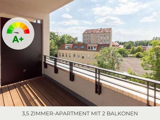 ** Helle, moderne Wohnung | Parkett | bodentiefe Fenster | Wohnküche | 2 Balkone | Bad mit Wanne **