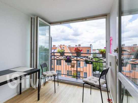 2-Zi.-DG-Wohnung nahe Kurt-Schumacher-Platz: 56 m², bezugsfrei, Loggia, hell, provisionsfrei