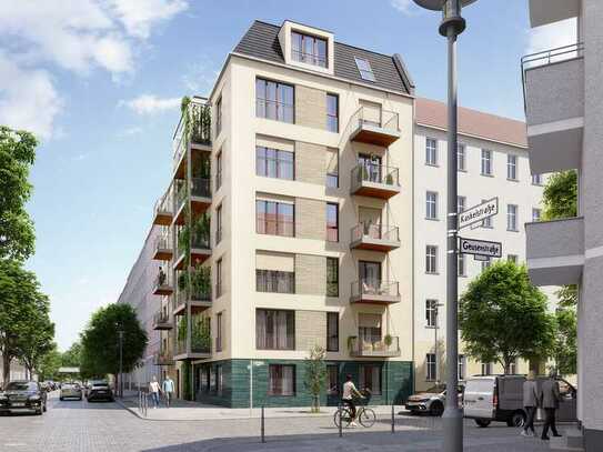 KfW-40 mit QNG: 3-Zimmer-Dachgeschosswohnung mit großer Wohnküche und Terrasse im Holzhybridneubau