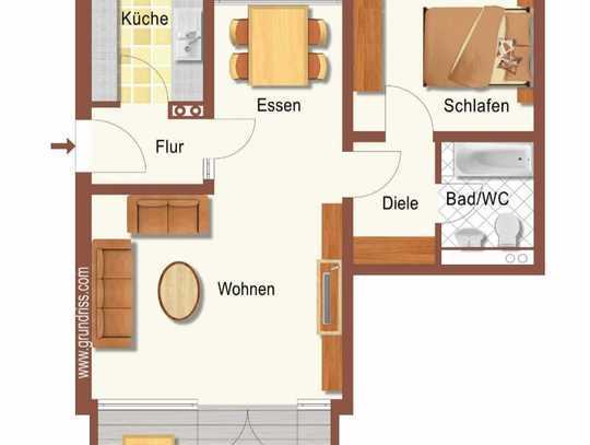 Sonnige 2 Zimmer-Wohnung in Ulm-Wiblingen mit großem Balkon
