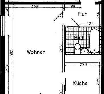 Günstige 1 1/2-Raum-Wohnung