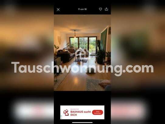 Tauschwohnung: Wunderschöne 3 Zimmer Wohnung mit Terrasse in Plagwitz