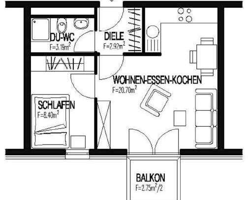 Hochwertige 2-Zimmer-Wohnung in Europa Allee