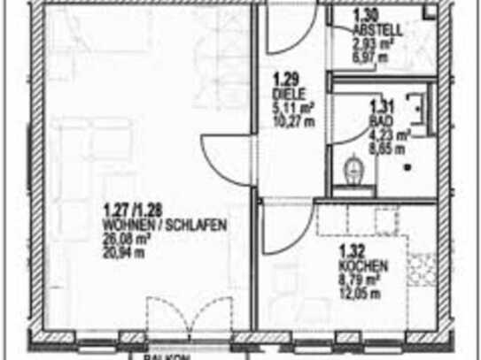 Stilvolle, sanierte 2-Zimmer-Wohnung mit Einbauküche in Trittau