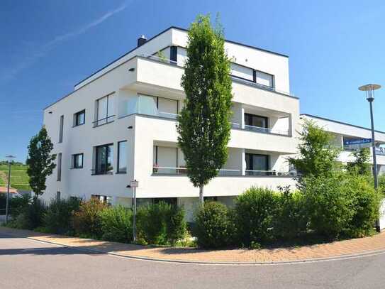 Moderne, barrierefreie 2-Zimmer-Wohnung mit Einbauküche und kleinem Garten in Kirchheim am Neckar