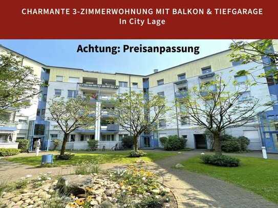 Provisionsfrei: Charmante 3-Zimmerwohnung in City-Lage mit Balkon & Tiefgarage