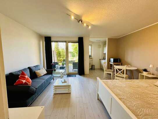 möbliertes Apartment mit großer Terrasse in Unterbilk zu vermieten