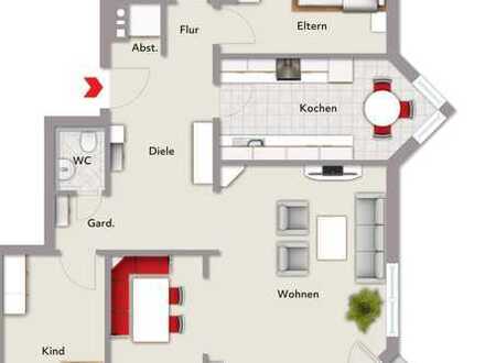VORANKÜNDIGUNG - neu sanierte 3-Zimmer-Erdgeschosswohnung mit EBK und Garage