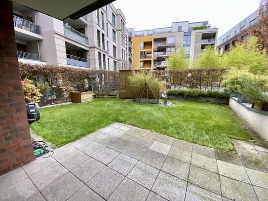 Exklusive urbane 3-Raum-EG-Wohnung mit Terrasse und Garten