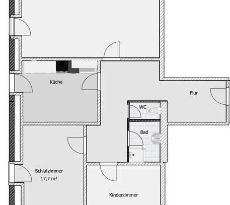 Erstbezug nach Sanierung mit EBK: Schöne 3-Raum-Wohnung in Heiligenberg