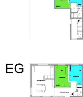 Für 5 köpfige Familien: Attraktive 5-Zimmer-Wohnung mit Terrasse + Einbauküche in Partenheim