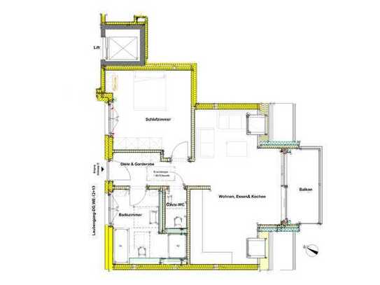 Exklusive 2-Zimmer-Wohnung im 1 OG. mit Gäste-WC