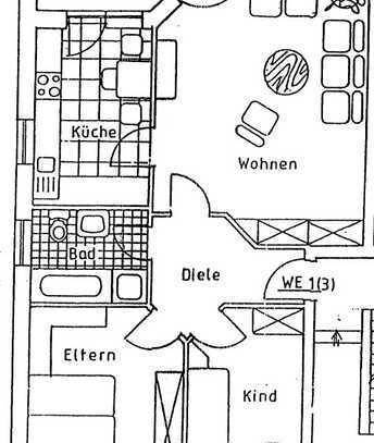 Gemütliche 3-Zimmerwohnung mit Balkon in Olfen