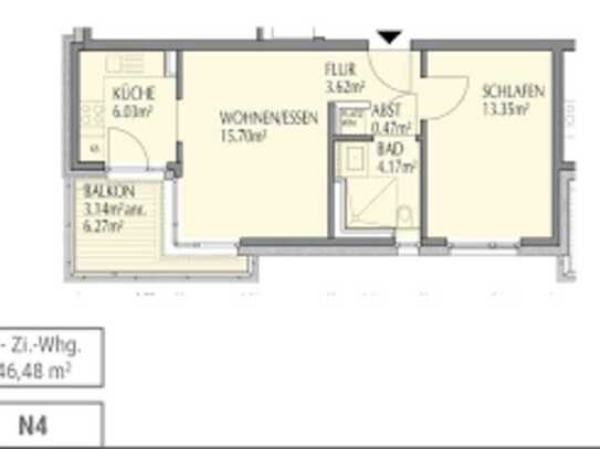 Stilvolle, gepflegte 2-Zimmer-Wohnung mit Balkon und Einbauküche in Dortmund