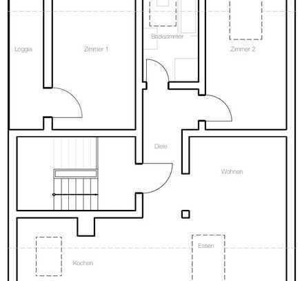 Erstbezug nach Sanierung - Gemütliche 3-Zi-DG-Wg. mit Schlossblick und Balkon Wallbox und PV-Anlage