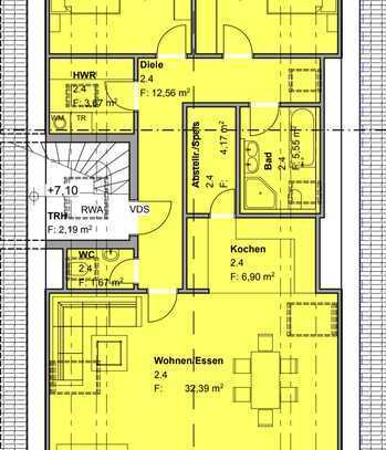 Helle & ruhige 3 Zimmer Neubau Dachgeschosswohnung im Ortskern von Wasserburg