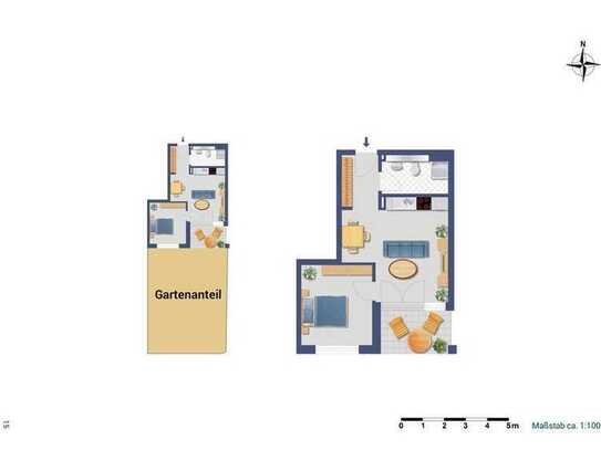 Exklusive 2-Zimmer-Neubauwohnung mit Garten