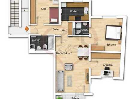 Familiengerechtes Wohnen: 4-Zimmer-Wohnung mit großem Balkon an der beliebten Bergstraße