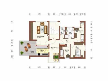 Neu gestaltete 4-5 Zimmerwohnung / Haus mit Terrasse und Garten