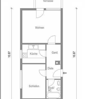 Geschmackvolle 2-Zimmer-Souterrain-Wohnung mit Balkon und EBK in Heidelberg