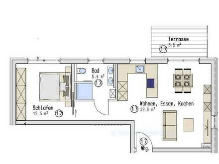 Moderne 2-Zimmer-Wohnung mit Terrasse