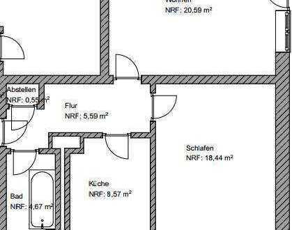 **Sofort verfügbar** Renovierte 2-Zimmer-Erdgeschosswohnung mit Balkon