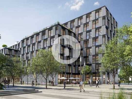 Bürogebäude in einer innovativen Holzhybridbauweise in angesagter Kiezlage