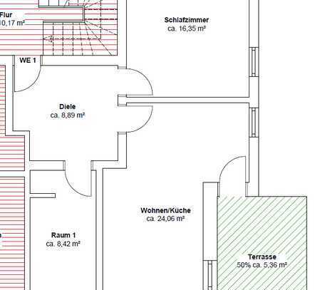 Frisch renovierte 2 Zimmer Wohnung zu vermieten