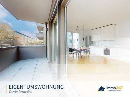 Moderne und bezugsfreie 3-Zimmer-Wohnung mit Wasserblick und großem Balkon