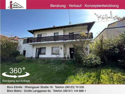 Ruhige 1-A-Wohnlage von Gau-Algesheim: 
Freistehender Bungalow mit Terrasse und Garten