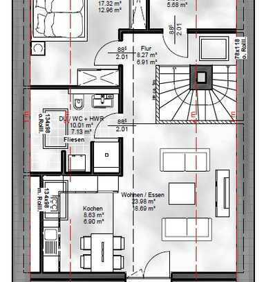 Dachgeschoss-Wohnung im Zentrum von Arheilgen - NEUBAU - Energieeffizient