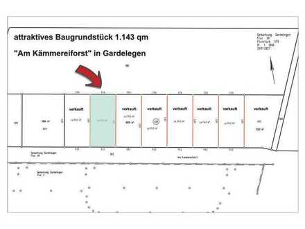 Bauland in Gardelegen - Ortsrandlage mit 1.143 m² Größe