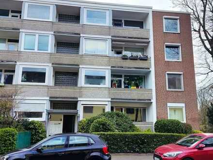 unvermietete 1-Zimmer-Erdgeschosswohnung mit Balkon in Düsseldorf Kaiserswerth, provisionsfrei
