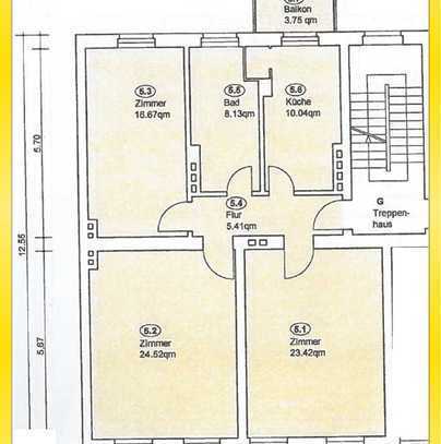 Unsanierte Wohnung - vermietet