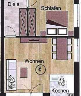 Attraktive und gepflegte 2-Raum-Wohnung mit geh. Innenausstattung mit Balkon und EBK