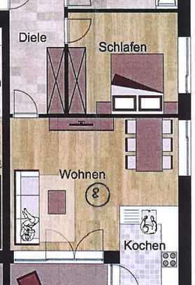 Attraktive und gepflegte 2-Raum-Wohnung mit geh. Innenausstattung mit Balkon und EBK