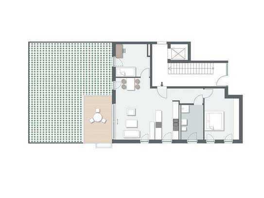 NEUBAU – helle 3-Zimmer-Wohnung mit Garten und Küche | B.2