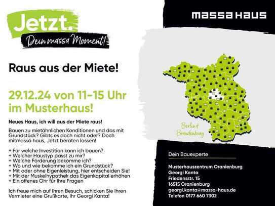 Tag der offenen Tür bei massa haus Oranienburg am 29.12. 11-15 Uhr