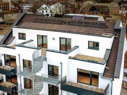 Mitten im Zentrum! Barrierefreie 3-Zi.-Neubauwohnung mit attraktiver Dachterrasse!