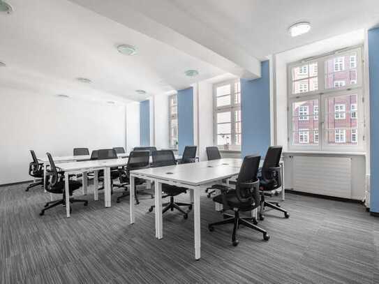 Coworking-Bereich in Regus Chilehaus