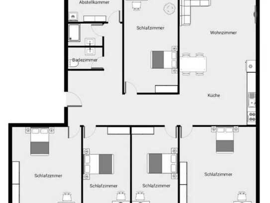 Geräumige 6-Zimmer-Wohnung – Ideal für WG - mit Aufzug