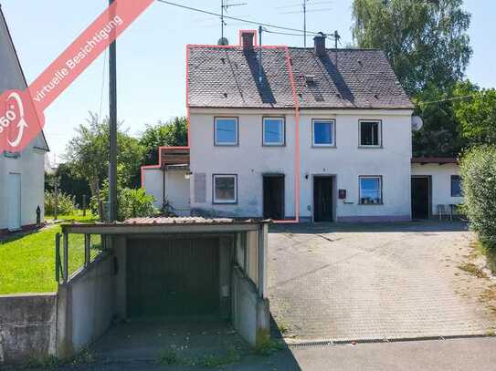 Handwerker aufgepasst: Modernisierungsbedürftige Doppelhaushälfte in Ichenhausen-Autenried