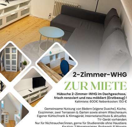 Stilvolle 2-Raum-DG-Wohnung in Ismaning/ Fischerhäuser