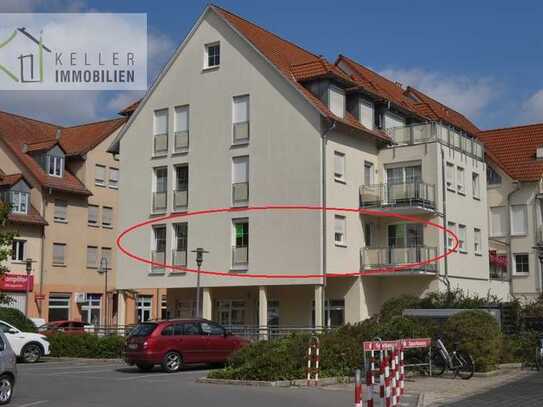 Sonnige, zentral gelegene 2-R-Whg. im 1. OG - mit Balkon und Tiefgarage