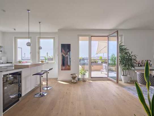 Schickes Penthouse mit 32m² Terrasse, Blick über Berlin und Wohlfühlgarantie