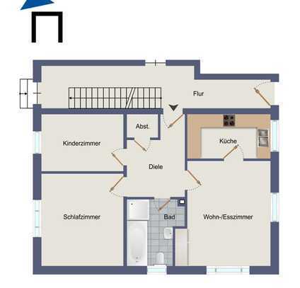 Schöne helle 3-Zi.-Wohnung im EG in zentraler Lage