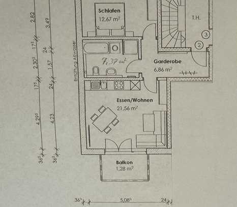 Stilvolle 2-Zimmer-Wohnung mit Balkon und Einbauküche in Hörlkofen