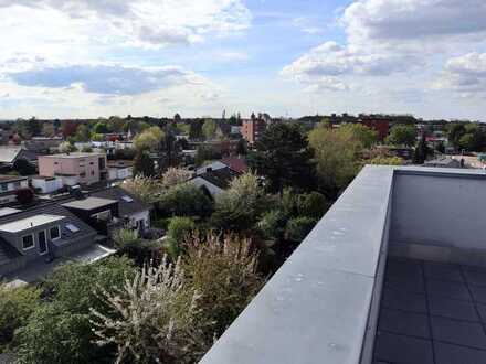 Helle und ruhige Penthouse-Wohnung mit herrlicher Rundumblick-Terrasse über Erftstadt-Lechenich