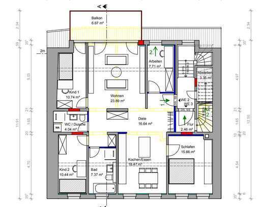 Erstbezug - Großzügige Wohnung mit Balkon im Peniger Zentrum