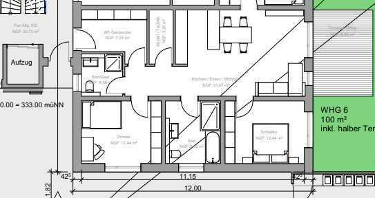 Erstbezug: Großzügige 3-Zimmer-Wohnung mit Balkon und gehobener Innenausstattung in Karlsbad